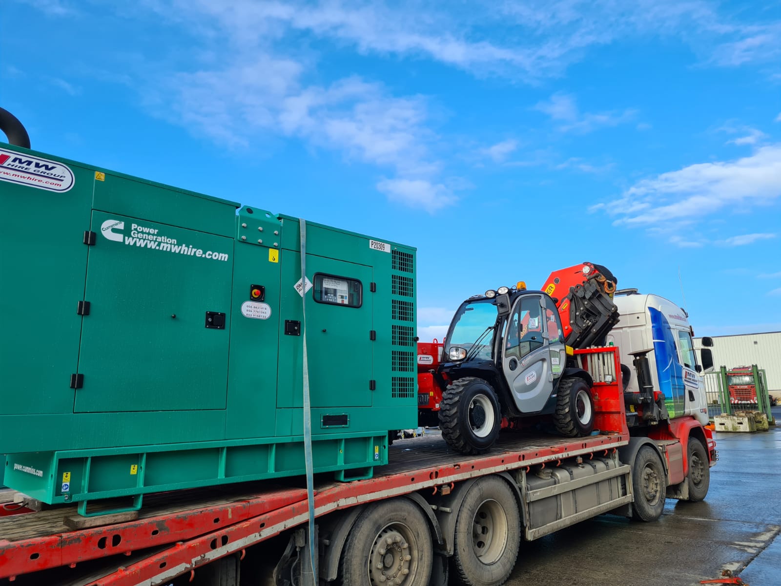 Ex rental Manitou 625 , Cummins 150 kva and fuel tank...SOLD...to construction in Dublin